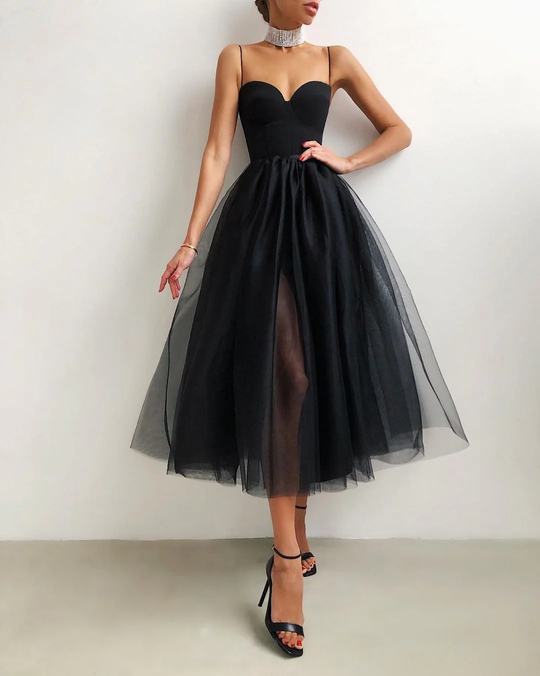 Thin straps midi dress - Image 3