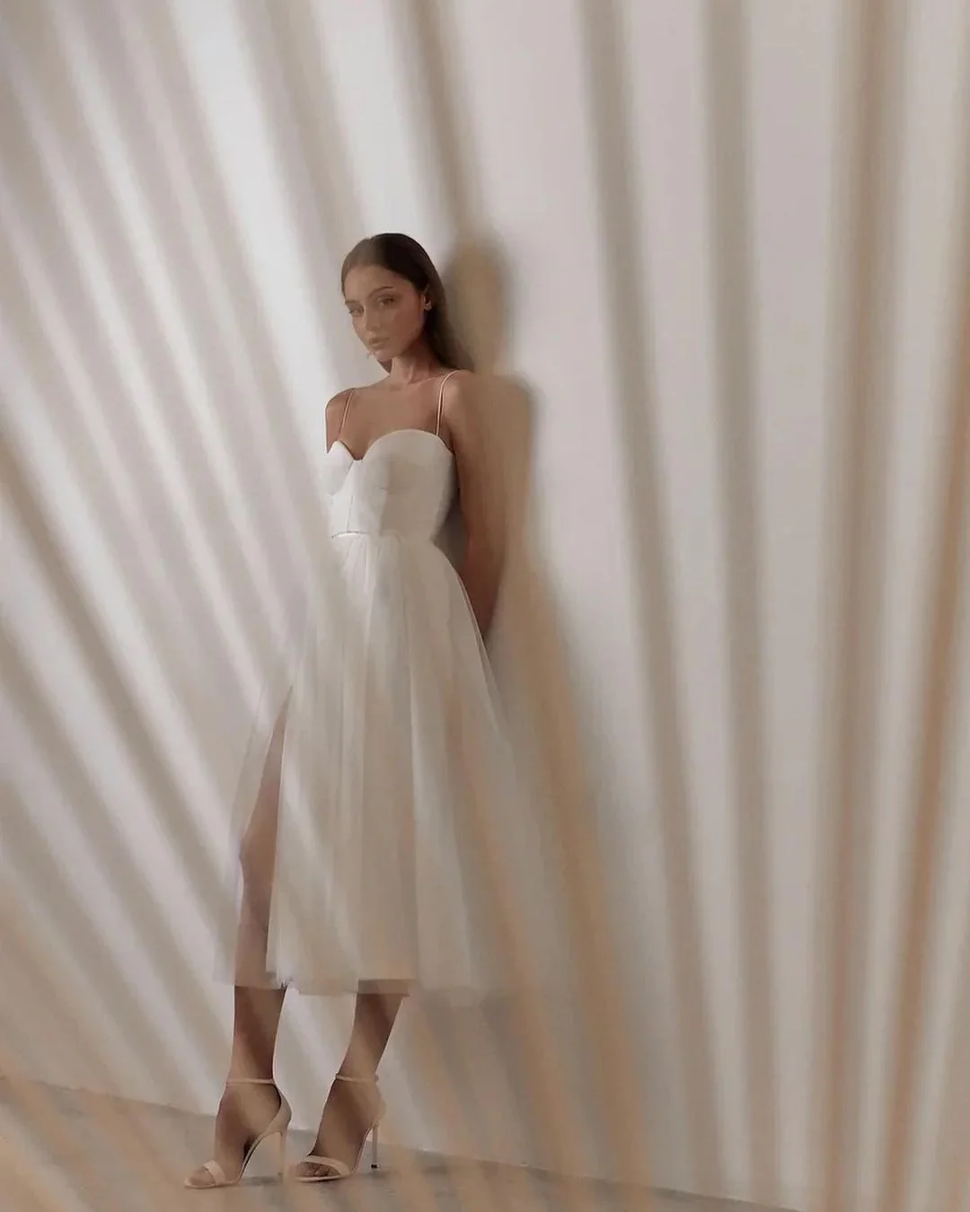 Thin straps midi dress - Image 6