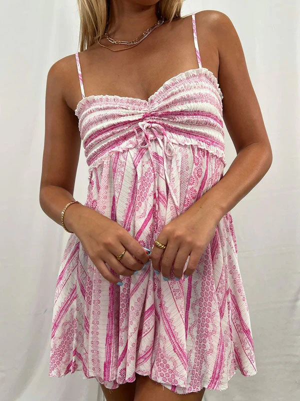Thin straps pleated dress - Image 3
