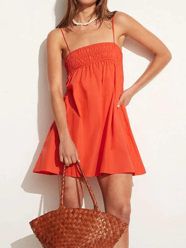 Thin straps ruched dress - Image 3