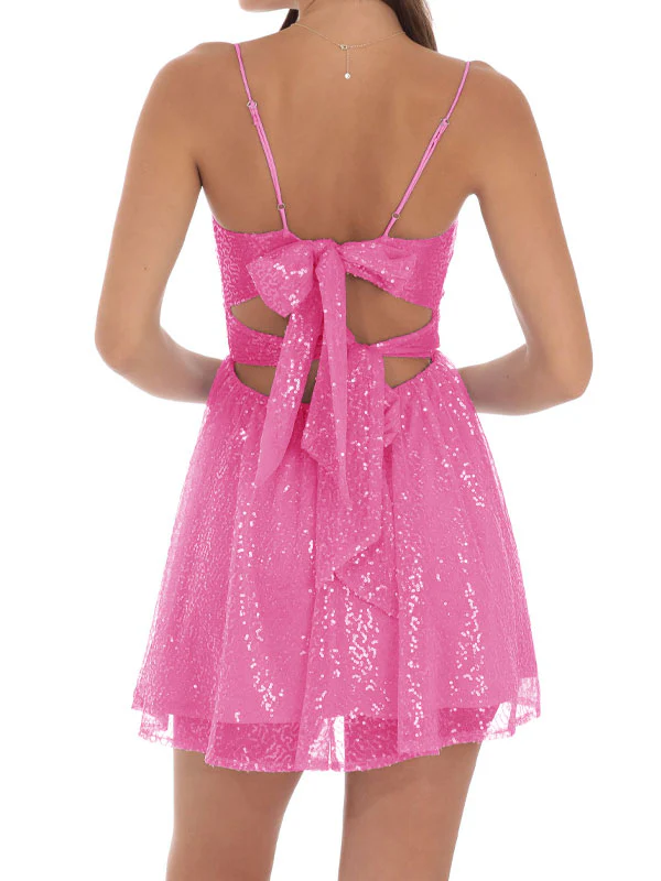 Thin straps sequin dress - Image 2