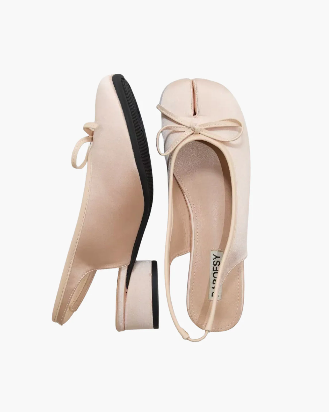 Bow Tie Slingback Tabi Pumps - Image 8