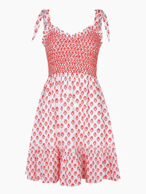 Tie up pleated mini dress - Image 3