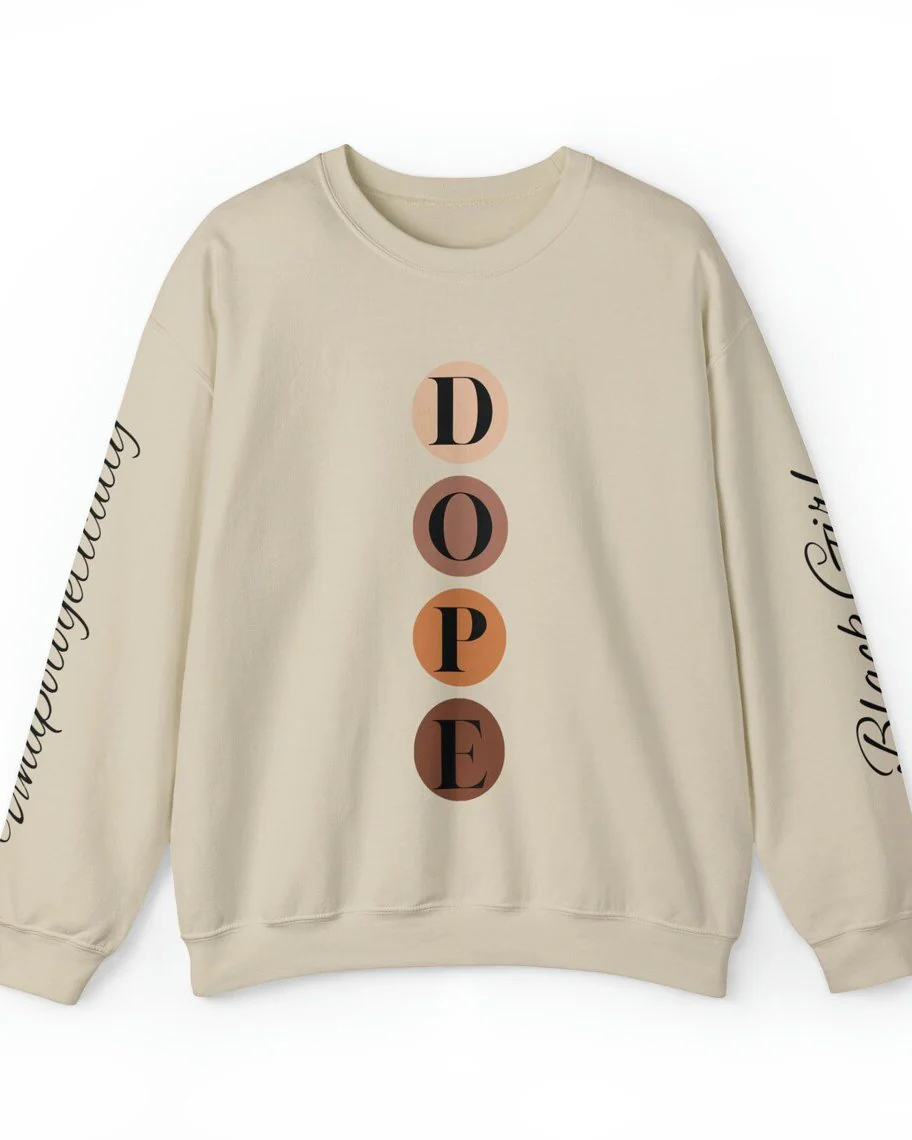 Unapologetically Dope Black Girl Long Sleeve Sweatshirt - Image 3