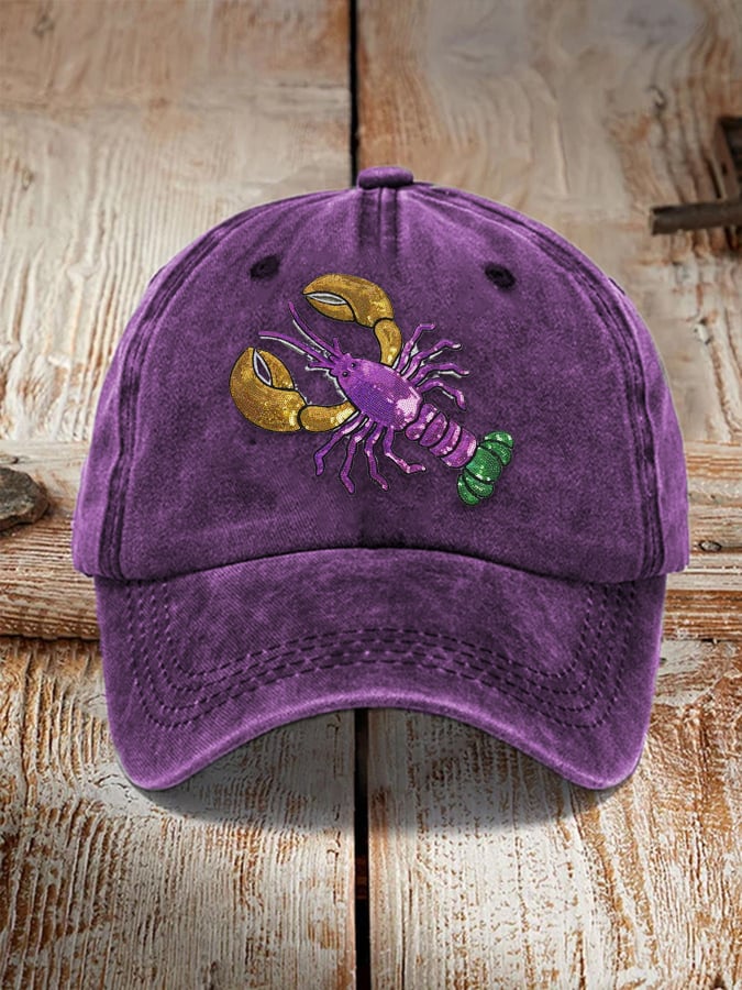 Unisex Distressed Cotton Mardi Gras Hat