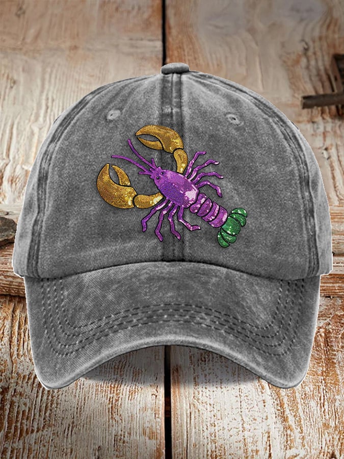 Unisex Distressed Cotton Mardi Gras Hat - Image 6