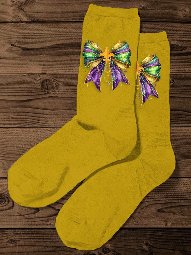 Unisex Mardi Gras Knitted Casual Socks