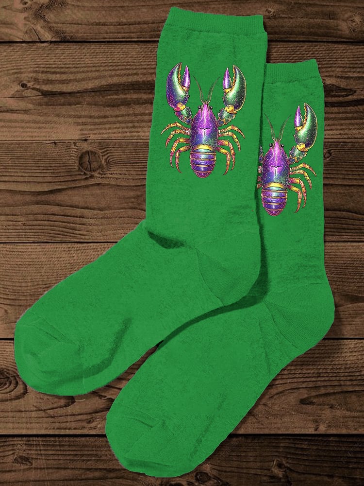 Unisex Mardi Gras Knitted Casual Socks - Image 2