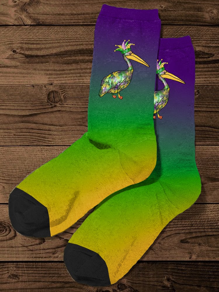 Unisex Mardi Gras Knitted Casual Socks