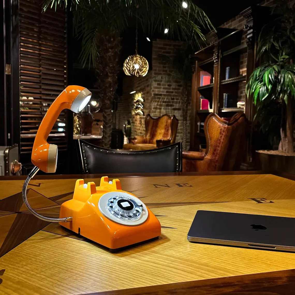 Upcycled Rotary Phone Lamp, Vintage Desk Light - Image 4
