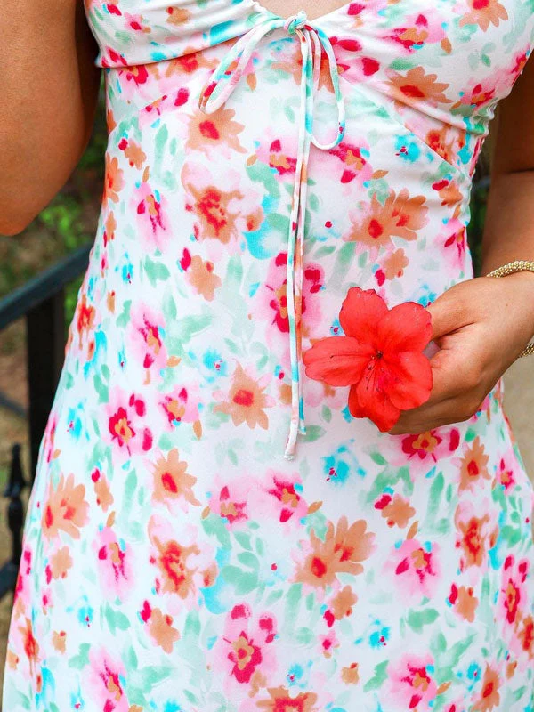 V neck floral dress - Image 3