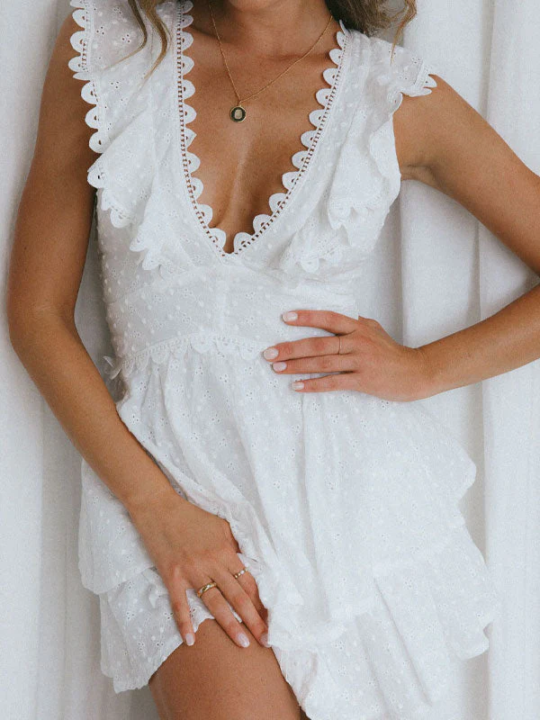 V neck lace dress - Image 3