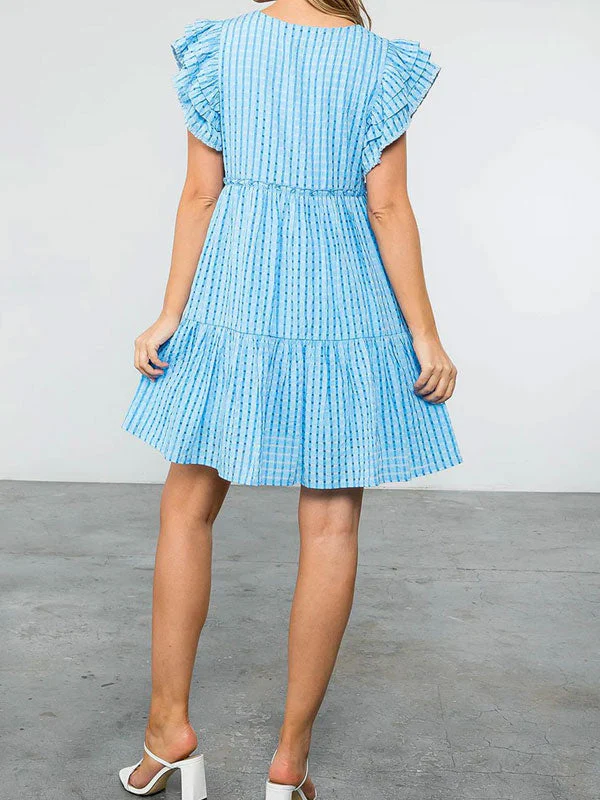 V neck ruffle dress - Image 2