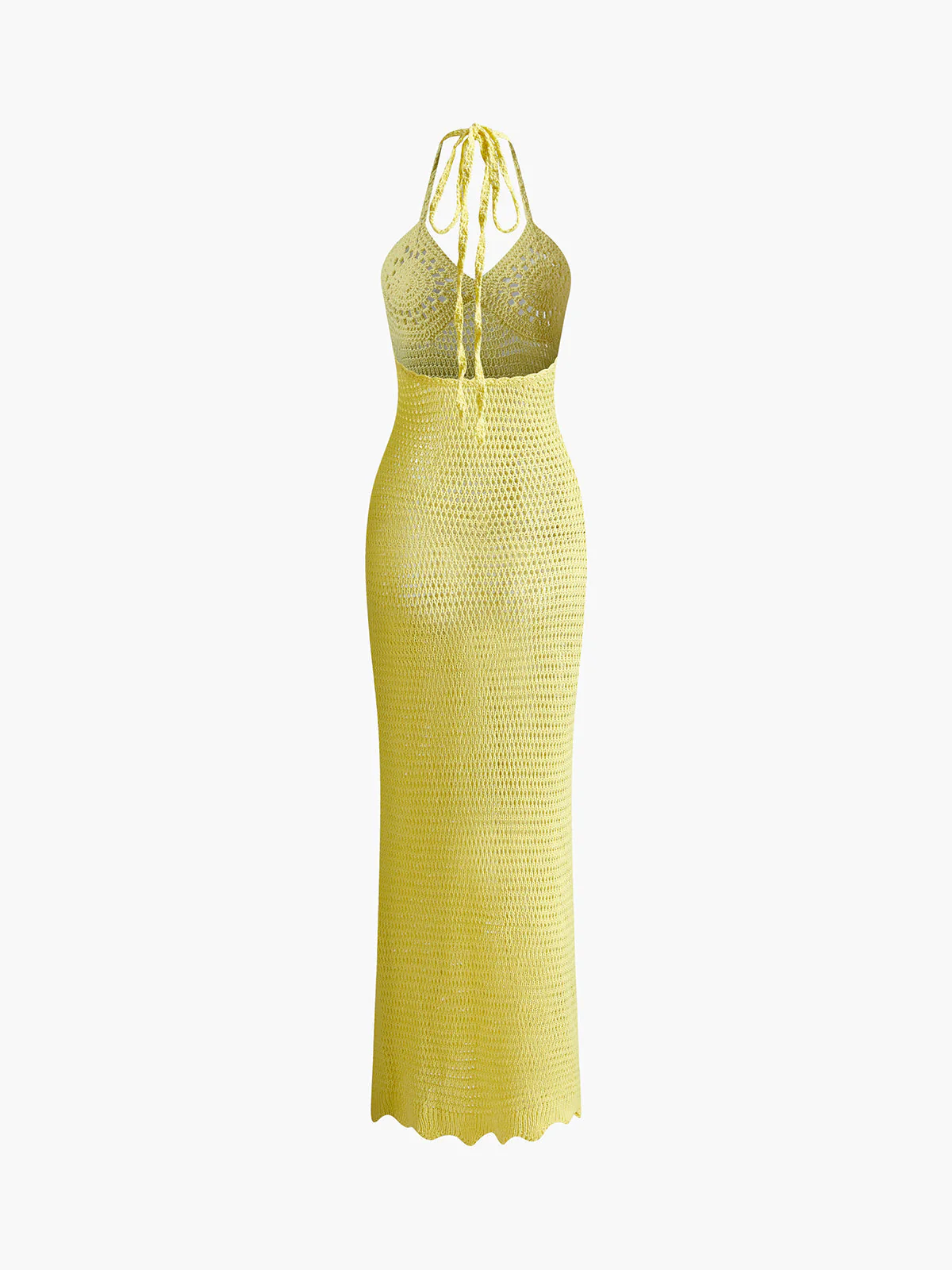 V-Neck Spaghetti Strap Sweater Long Dress - Image 6