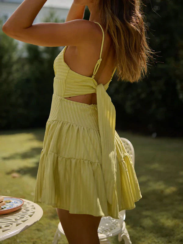V neck stripe dress - Image 2