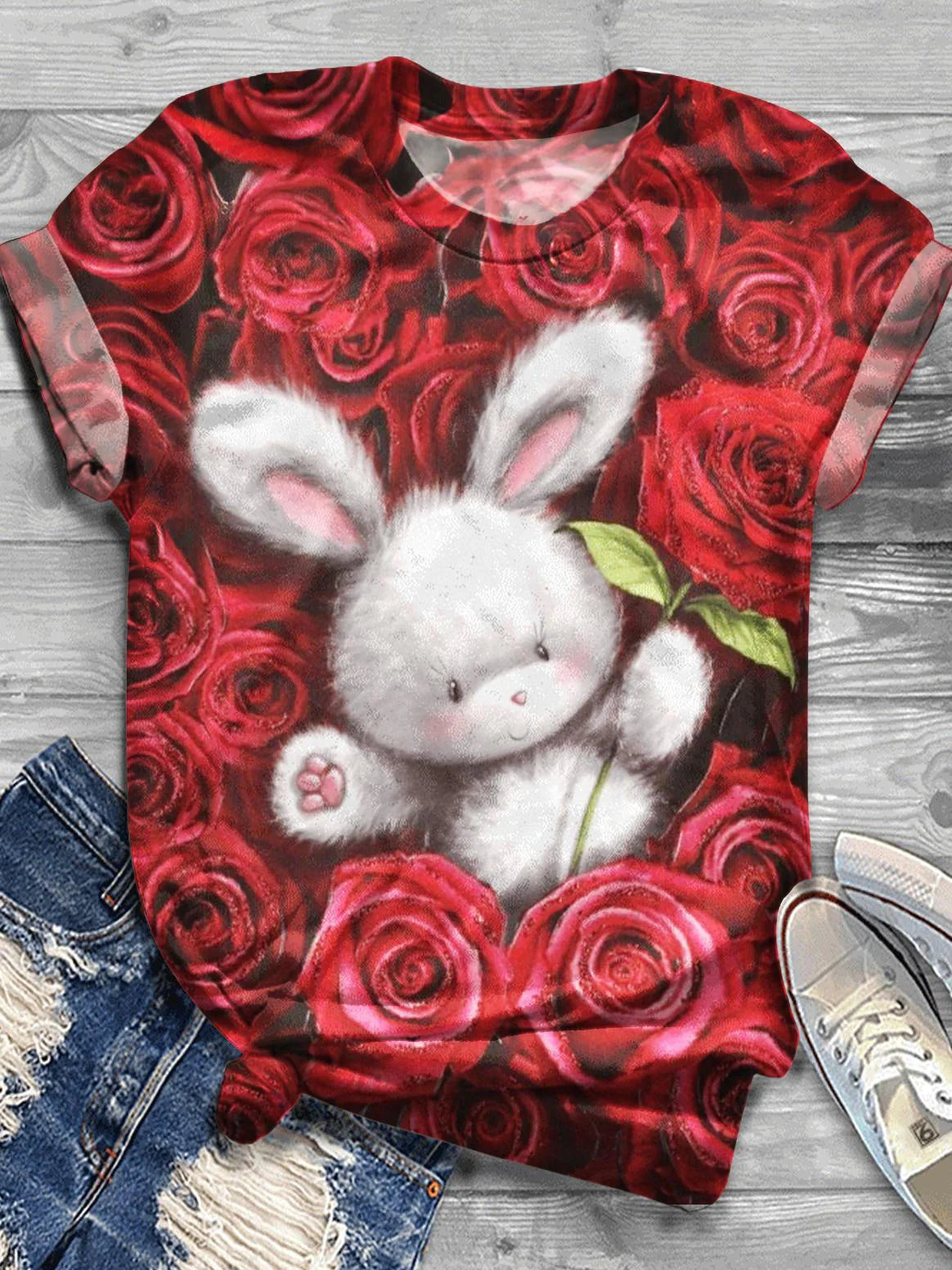 Valentine's Day Crew Neck T-shirt
