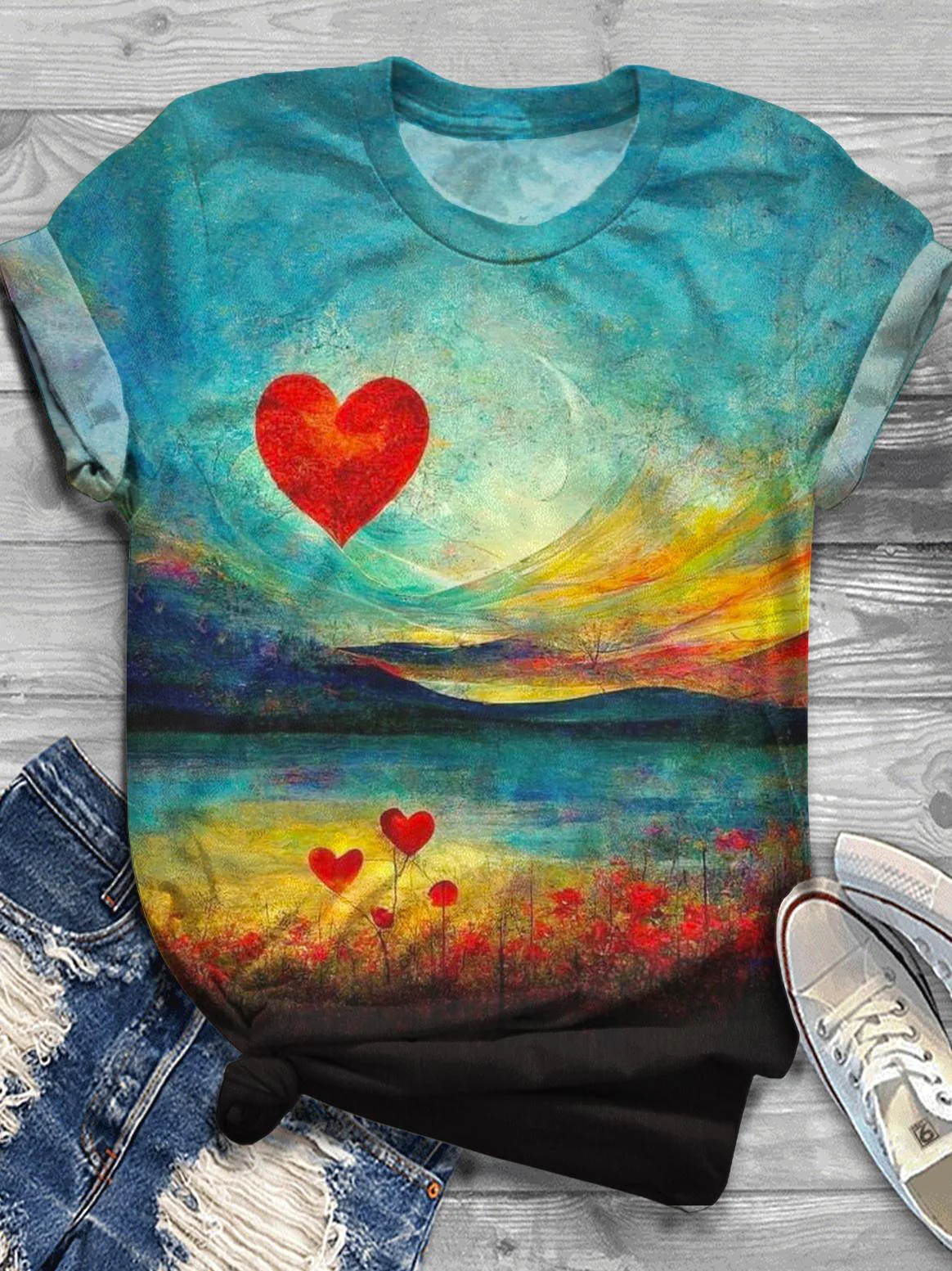 Valentine's Day Crew Neck T-shirt