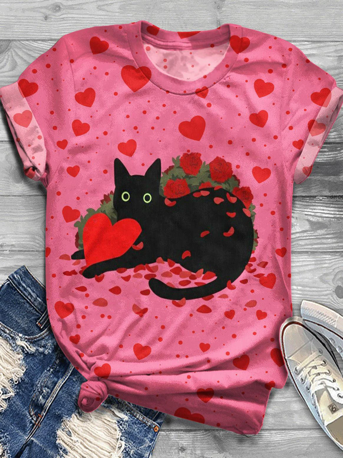 Valentine's Day Crew Neck T-shirt