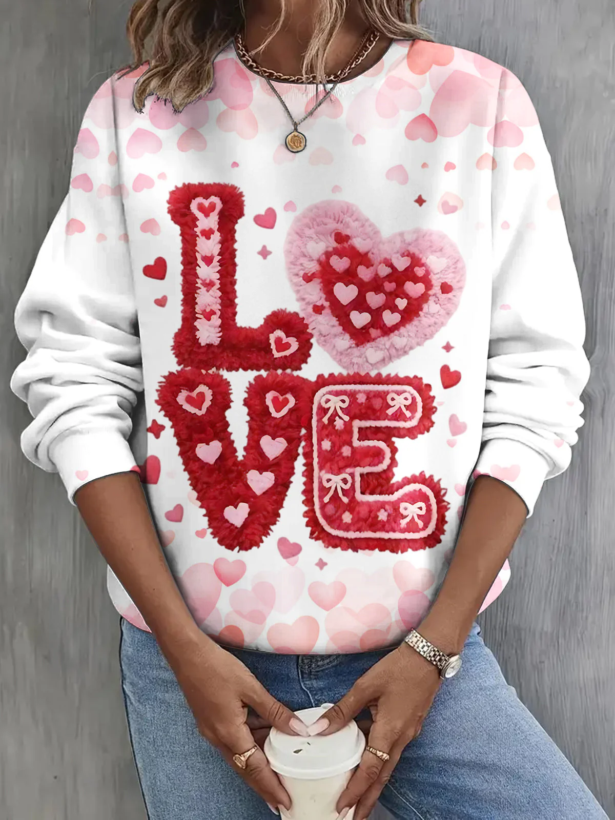 Romantic LOVE Long Sleeve Casual Top