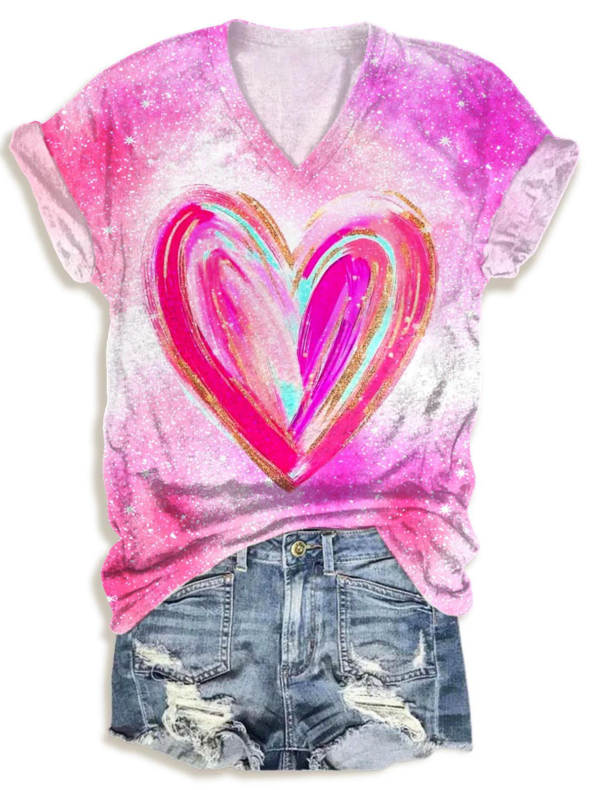 Valentine's Day V-neck T-Shirt