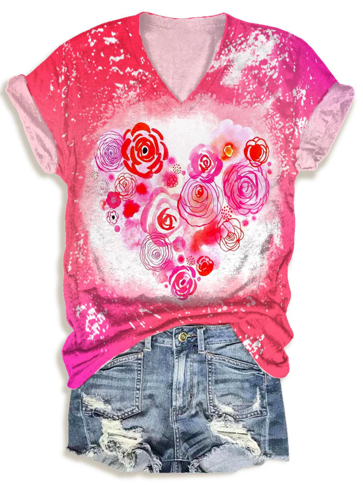 Valentine's Day V-neck T-Shirt