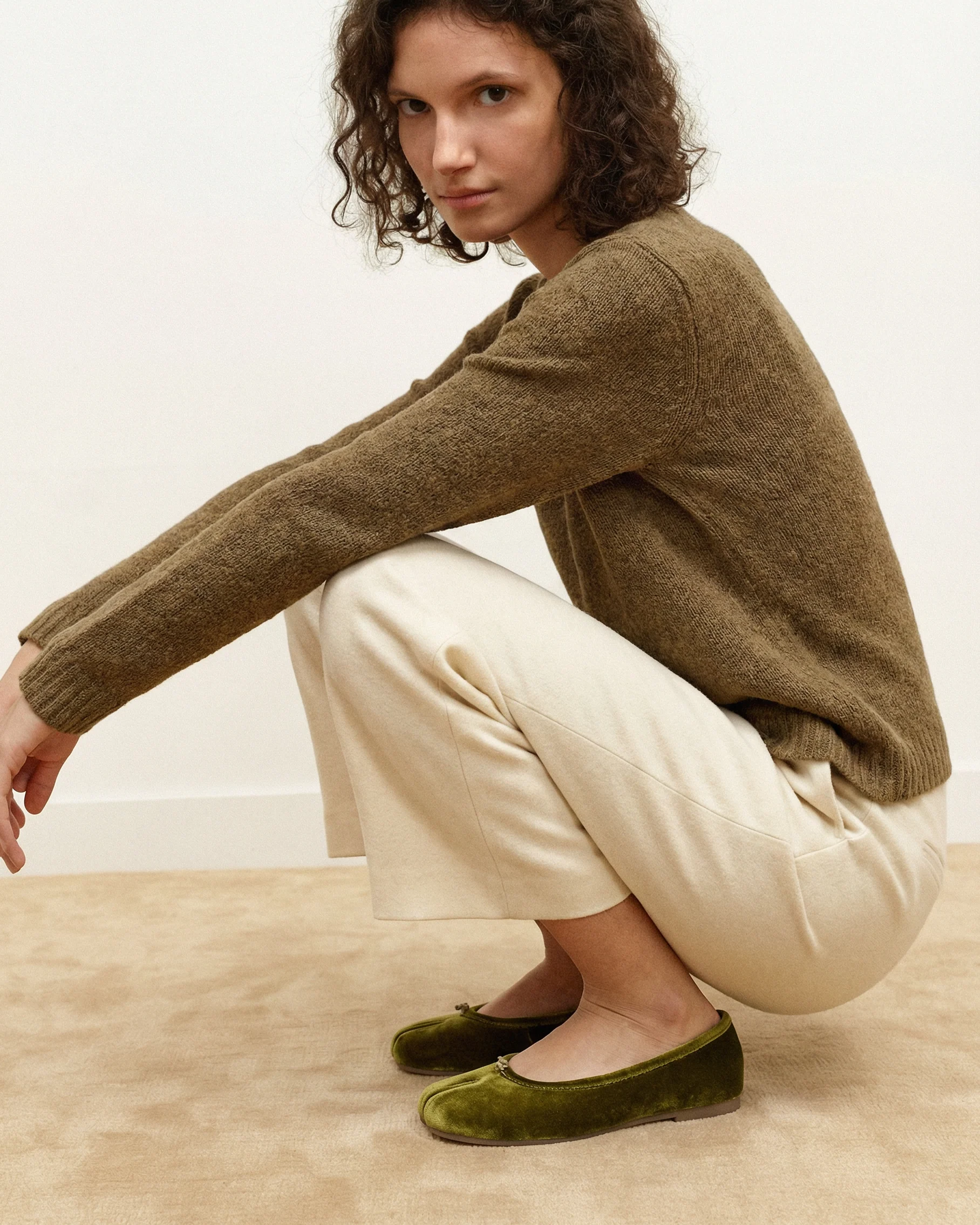 Velvet Tabi Ballet Flats - Image 6
