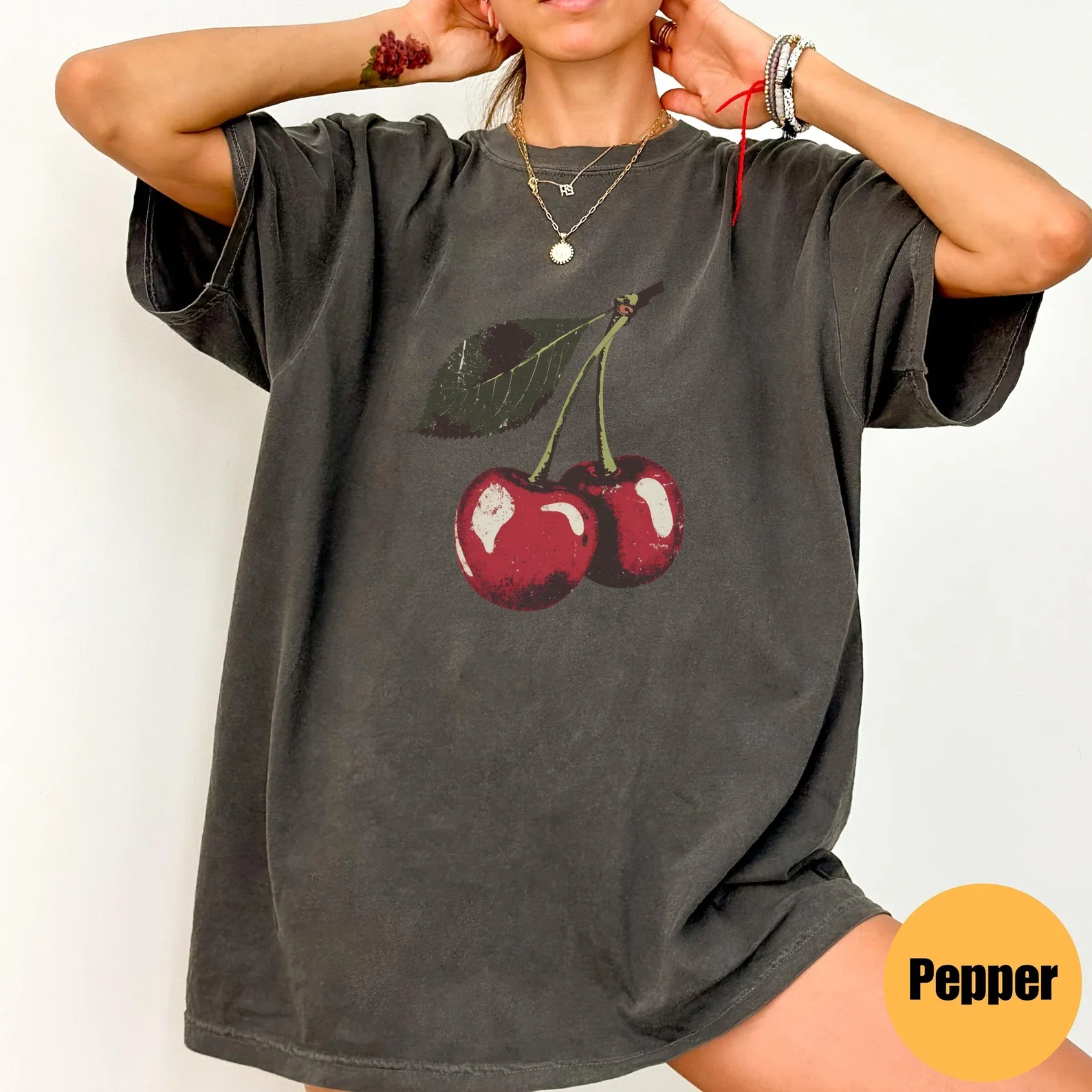 Vintage Cherry T-shirt - Image 2