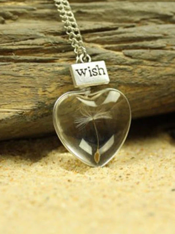 Vintage Dandelion Crystal Necklace - Image 3
