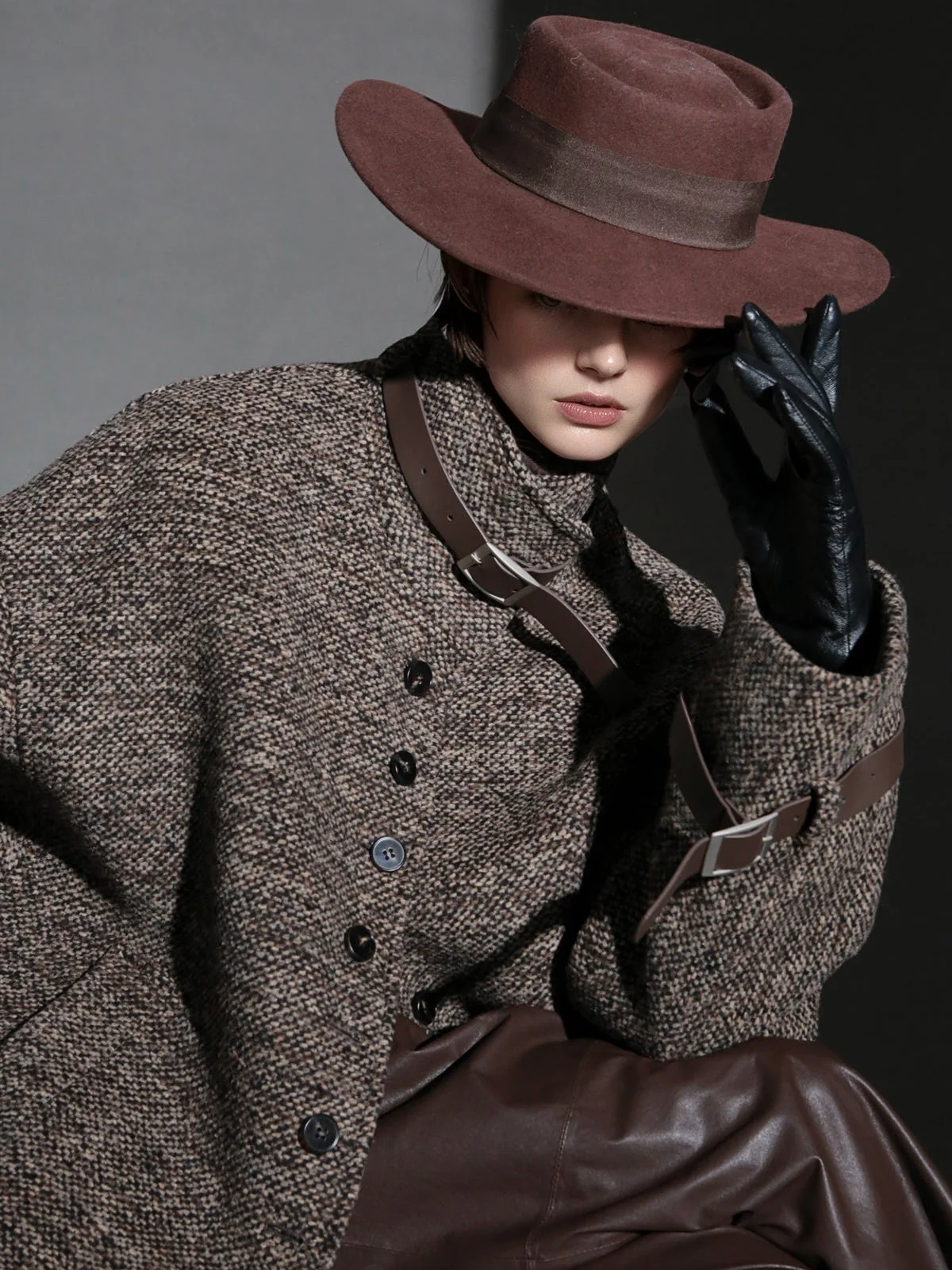 Vintage Stand Collar Wool Coat for Women – Saint Germain-Inspired Trim Design Double-Faced Wool Overcoat, Fall Winter Elegant Outerwear - Image 2