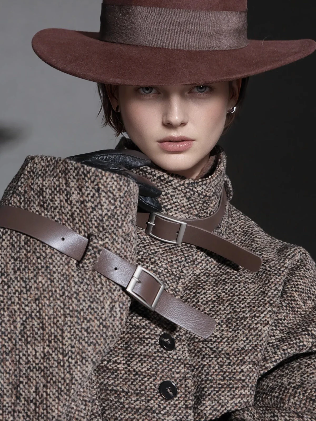 Vintage Stand Collar Wool Coat for Women – Saint Germain-Inspired Trim Design Double-Faced Wool Overcoat, Fall Winter Elegant Outerwear - Image 3