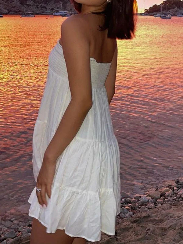 White pleated dress - Image 2