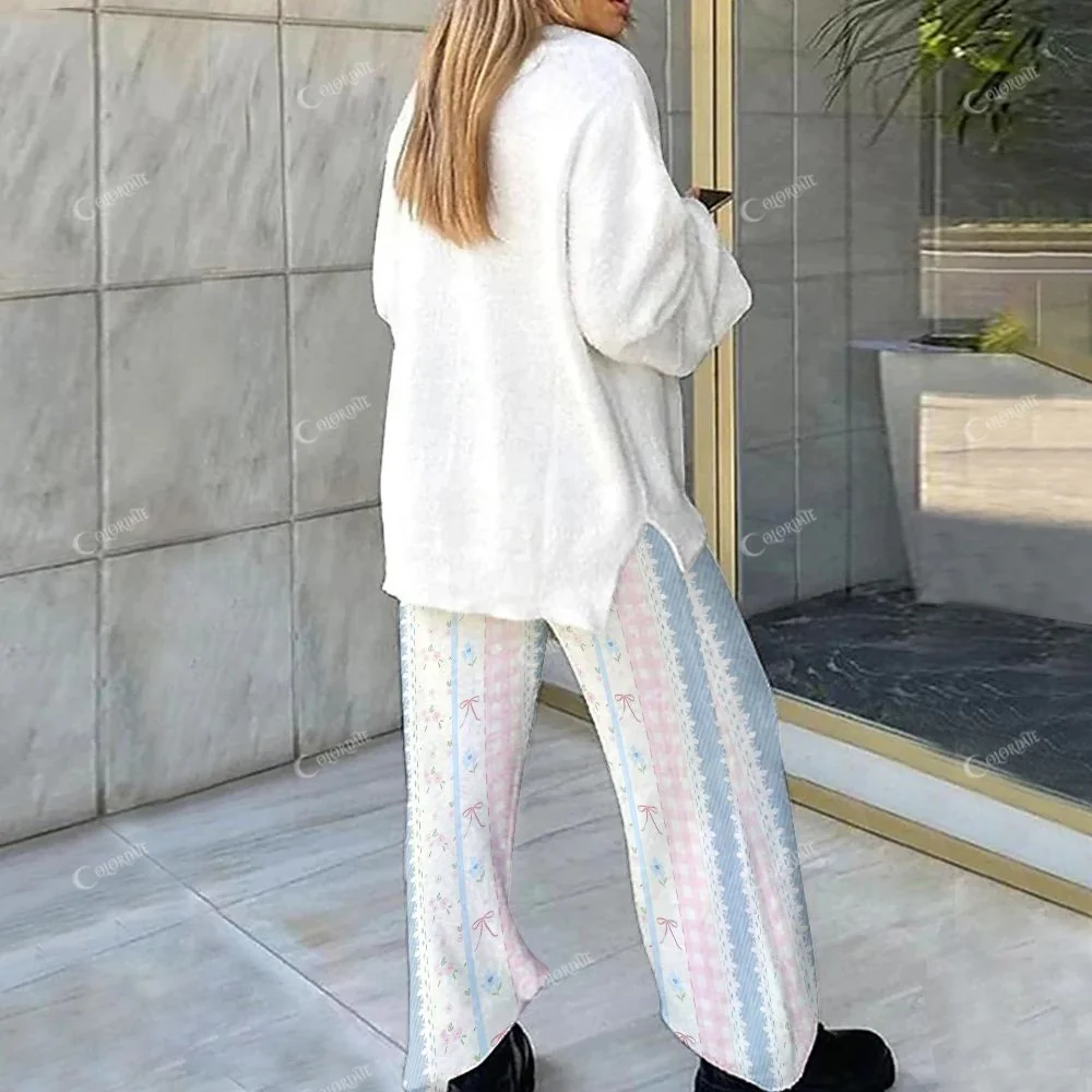 "Winter Vibes" Pattern Loungewear Set For Women - Image 2