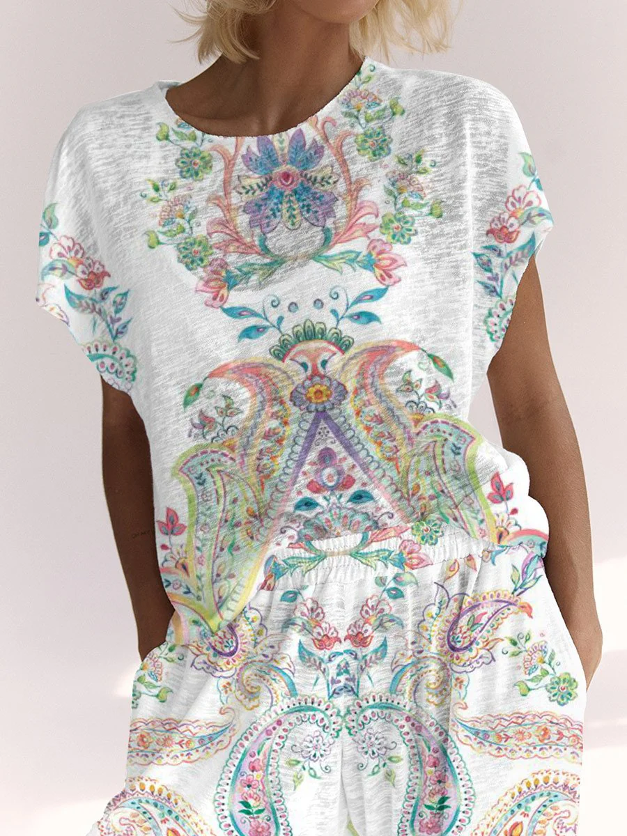 Women's Bohemian Printed Lounge Set - Image 2