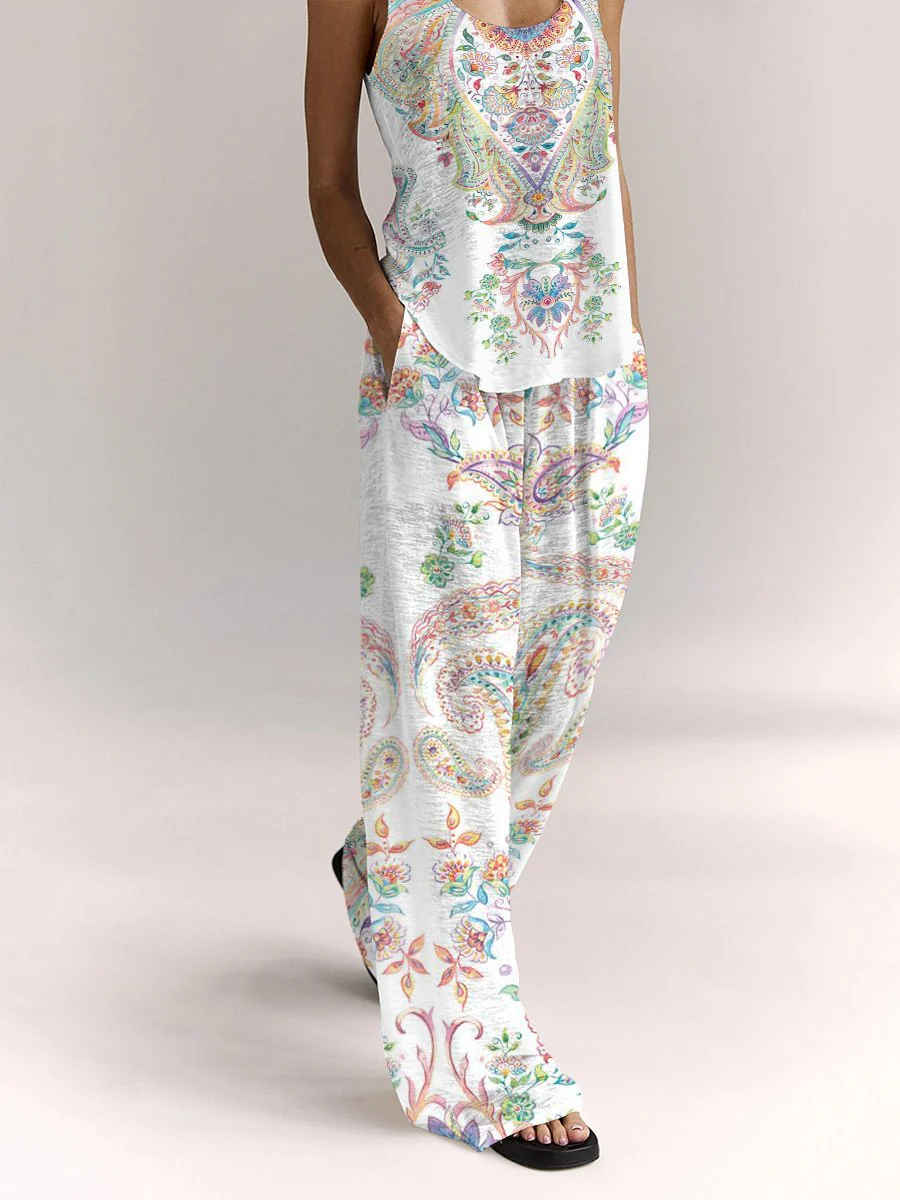 Women's Bohemian Vest Lounge Set - Image 2
