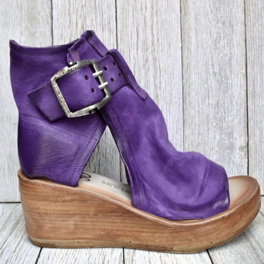 Women's Boho Comfy Buckle Wedge Sandals - Image 3