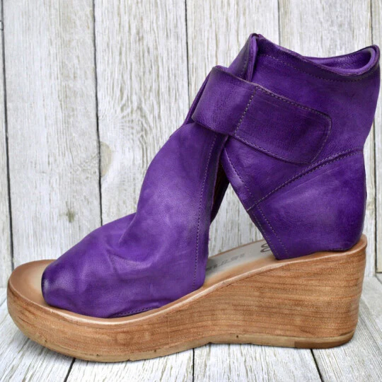 Women's Boho Comfy Buckle Wedge Sandals - Image 4