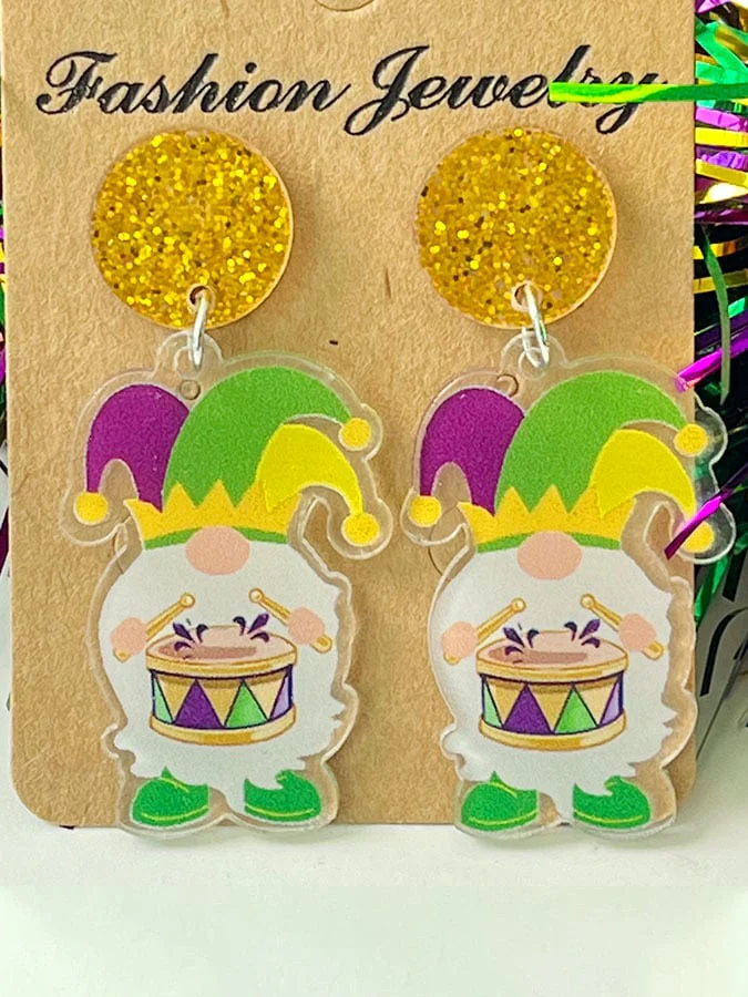 Women's Carnival Acrylic Earrings - Image 2