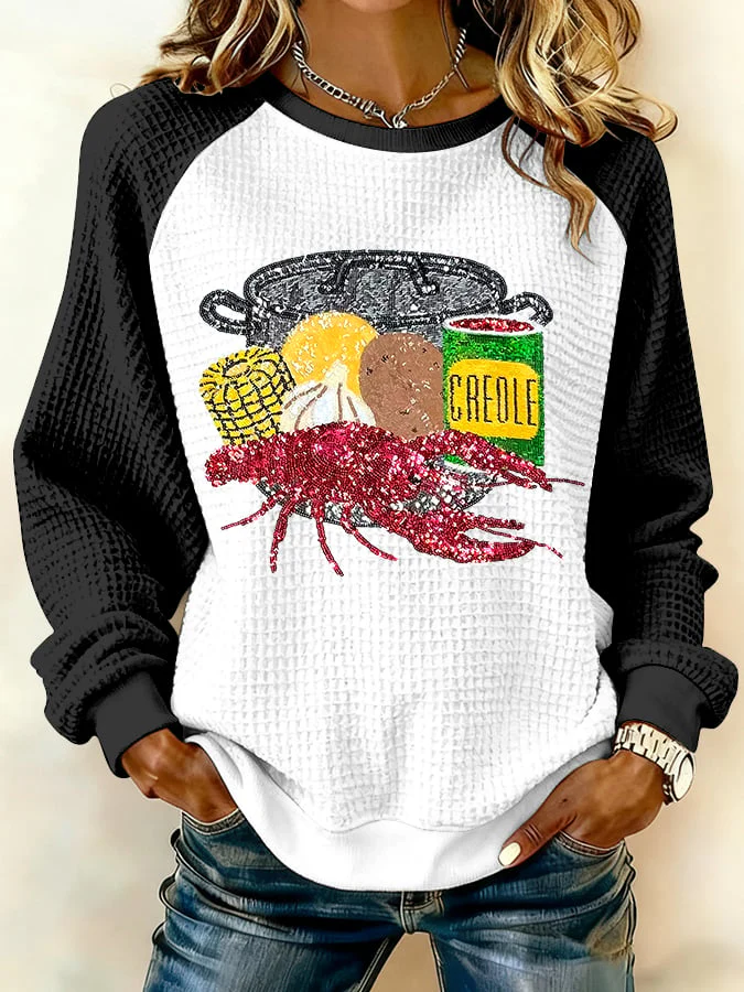 Women's Carnival Print Sweatshirt - Image 4