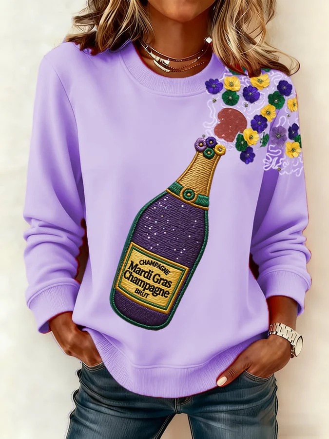 Women's casual carnival striped sweatshirt