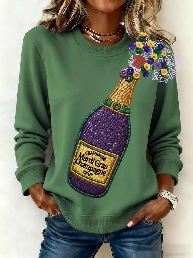 Women's casual carnival striped sweatshirt - Image 4