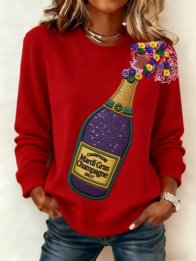 Women's casual carnival striped sweatshirt - Image 5
