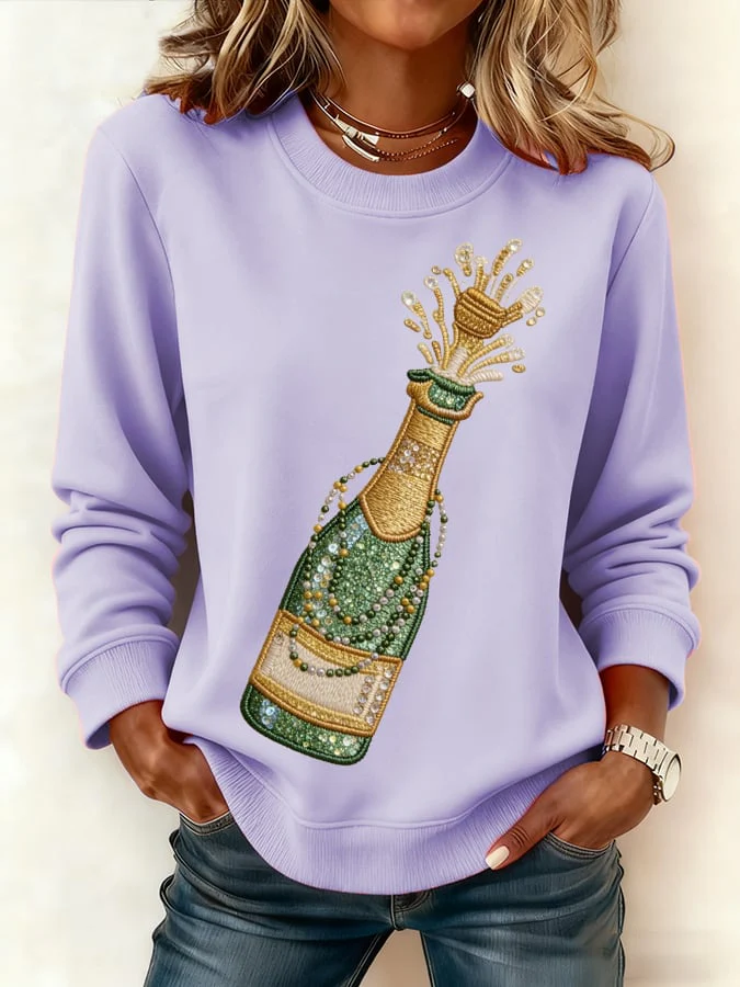 Women's casual carnival striped sweatshirt