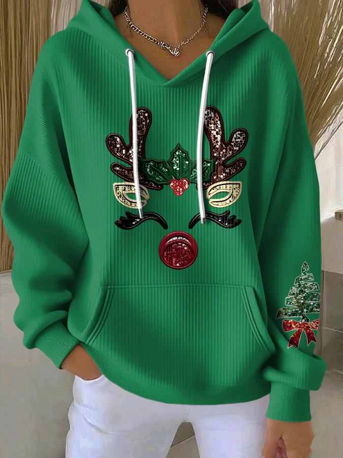 Women'S Casual Christmas Print Sweatshirt - Image 2