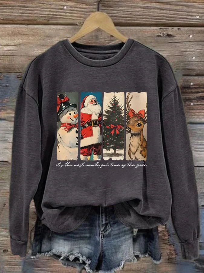 Women'S Casual Christmas Print Sweatshirt - Image 2