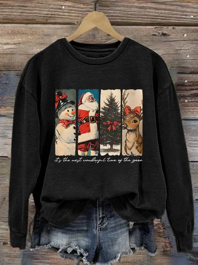 Women'S Casual Christmas Print Sweatshirt - Image 3