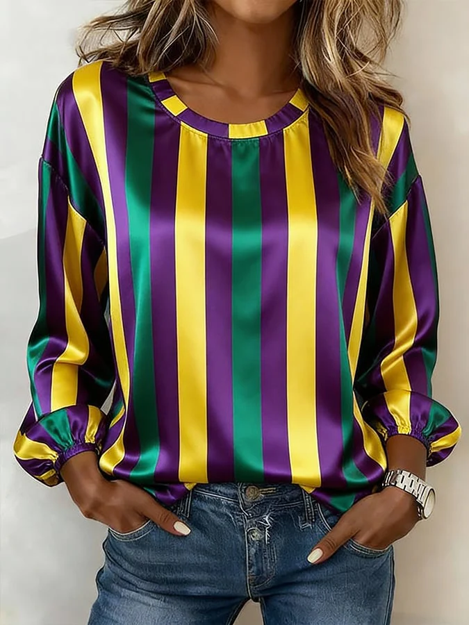 Women'S Casual Color-Block Shirt