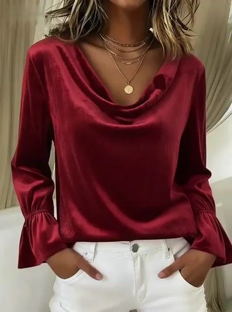 Women'S Casual Loose Bell Sleeve Top - Image 2