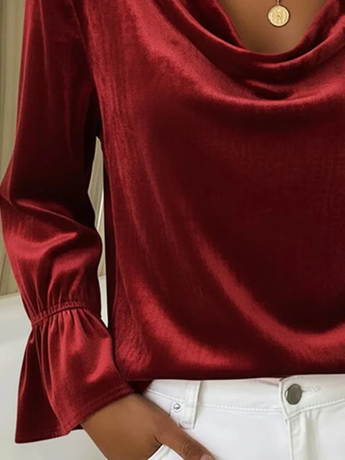 Women'S Casual Loose Bell Sleeve Top - Image 3