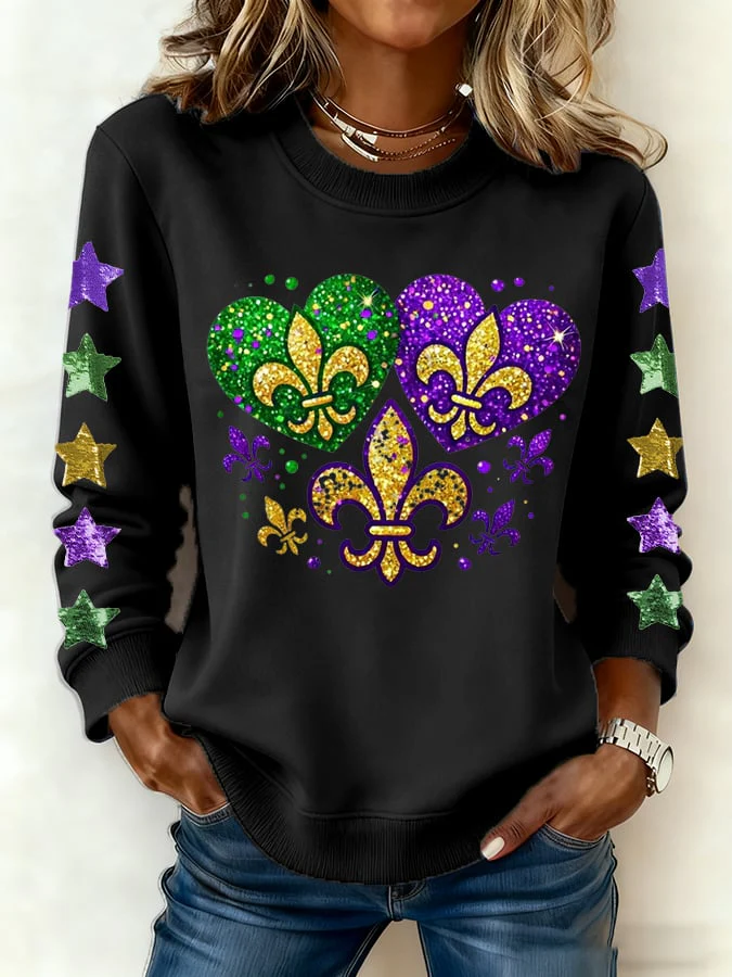 Women's casual Mardi Gras sweatshirt - Image 2