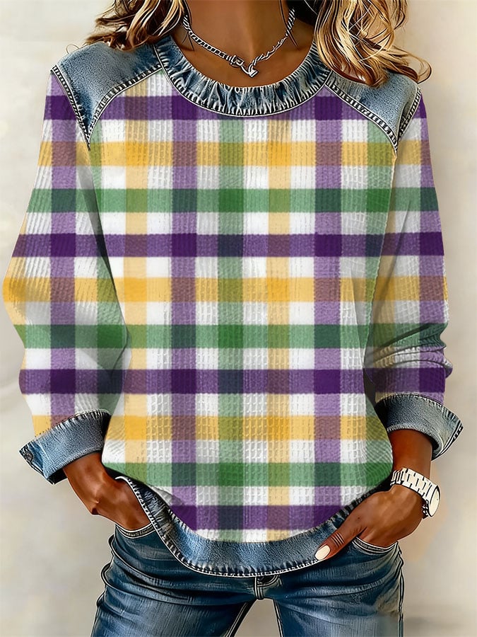 Women's Casual Print Long-Sleeve Sweatshirt